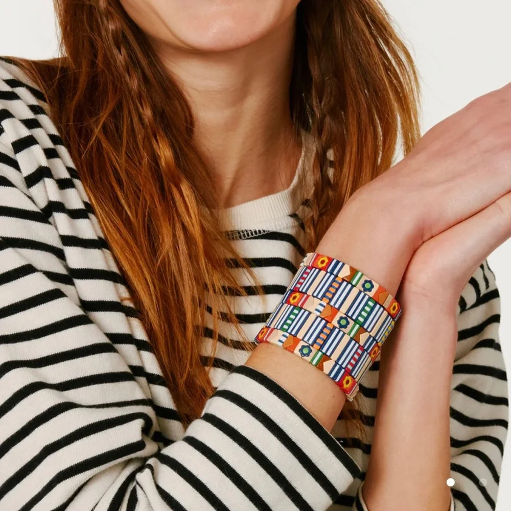 ROXANNE Assoulin  Prarie Rose Patchwork Set Of Tow Bracelet